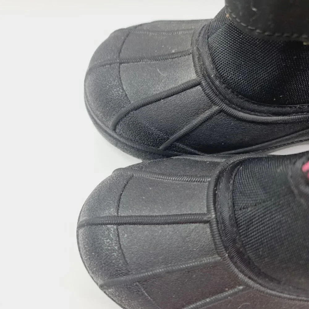 Columbia Girl's Black Red Powderbug Plus II‎ BY1327-601 Winter Boots Size 3